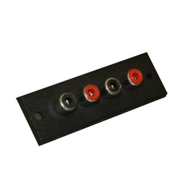 RCA female 2x4P, panel type, PVC, one row