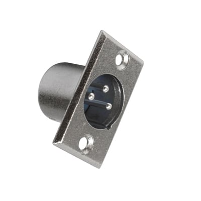 XLR 3P, male, panel type