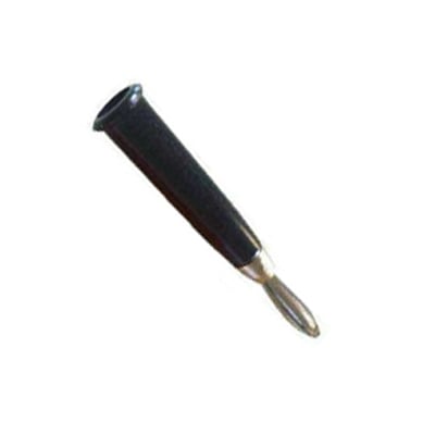 Banana PLUG, male, cable type, cone, BLACK