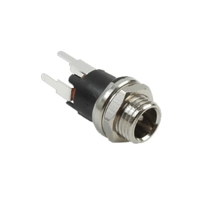 DC Power Jack male, panel type, METAL (5.5x2.5 mm)