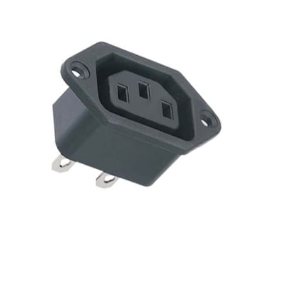 Power AC Connector, 3P female, panel type (IEC60320 C13)