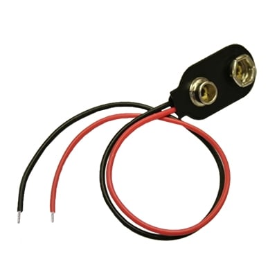 Battery 9V (6F22) Connector, wired 150 mm