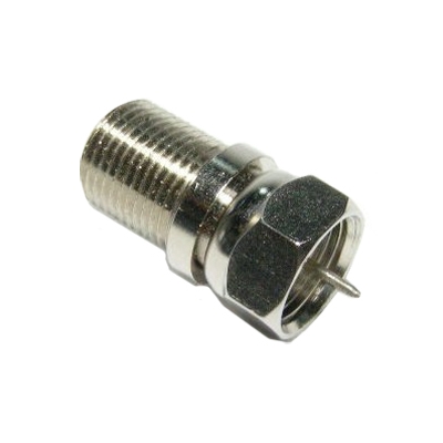 Adapter F male screwless, F female