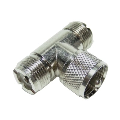 Adapter UHF male, 2x UHF female