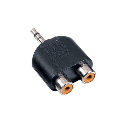 Adapter 3.5 mm male ST, 2x RCA female