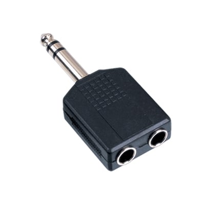 Adapter 6.3 mm male ST, 2x6.3 mm female