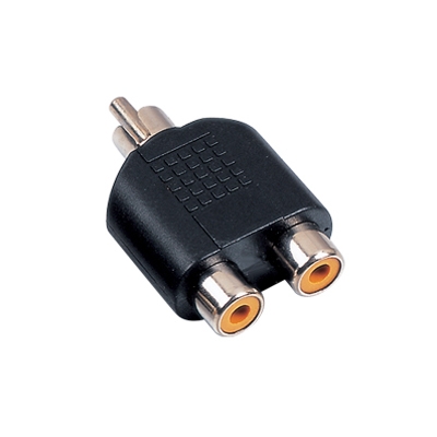 Adapter RCA male, 2xRCA female