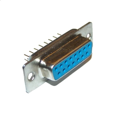 D-SUB 15P, female, PCB type