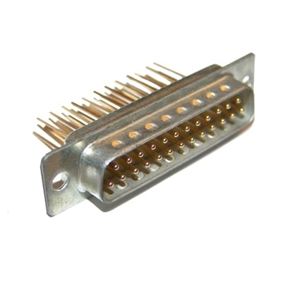 D-SUB 25P, male, cable type, wire-wrap