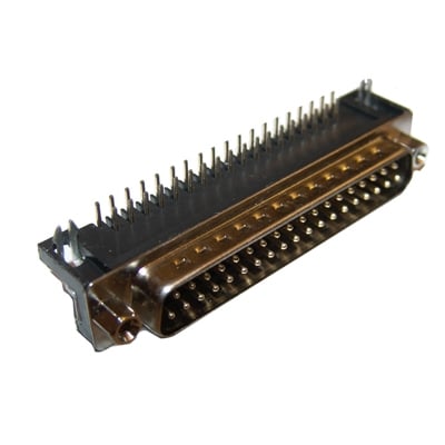 D-SUB 37P, male, PCB type, angled 90°