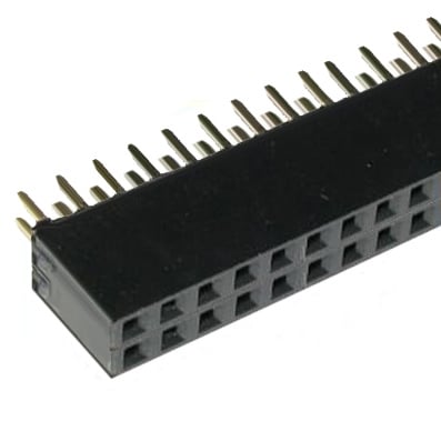 Female Header 2.54 mm, 2x20P, PCB type