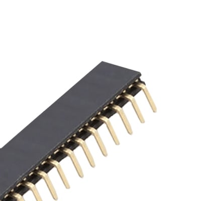 Female Header 2.54 mm, 1x40P, PCB type angled 90°