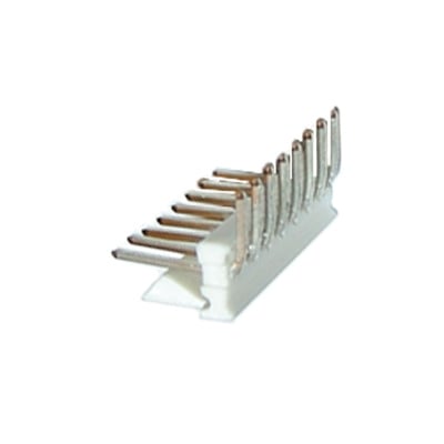 Connector 2.54 mm 10P, 3A/250V male, PCB type, angled 90° AMP