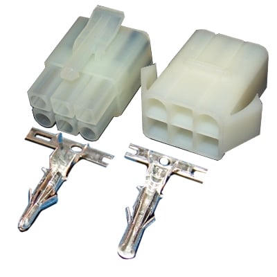 Connector 6.20 mm 6P (2x3P), 8A/300V, wire to wire, /pair/