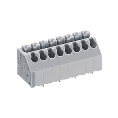Terminal Block 5P, 3.5 mm, 2A, 1.5 mm2, angled 45° screwless