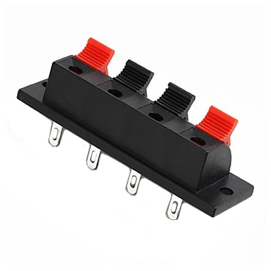 Speaker Terminal 4P, clamp, panel type (24x70 mm)