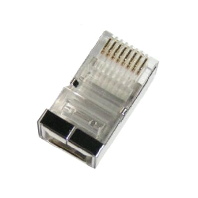 Modular PLUG RJ45, 8P8C, round cable type, shielded