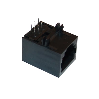 Phone JACK RJ12, 6P6C, PCB type, (13x13x18 mm), angled