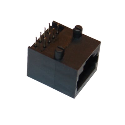 Modular JACK RJ45, 8P8C female, PCB type (15x13x18 mm)