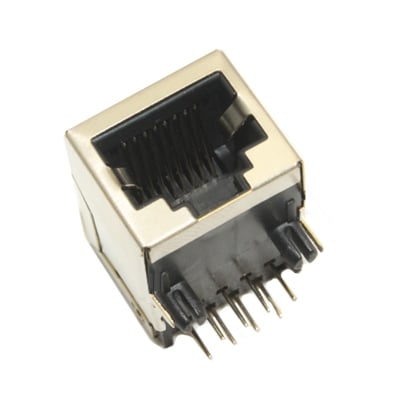 Modular JACK RJ45, 8P8C female JACK RJ45, 8P8C female, PCB type (16x13x21 mm) shielded