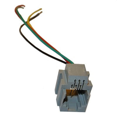 Phone JACK RJ11, 6P4C, panel type, wired