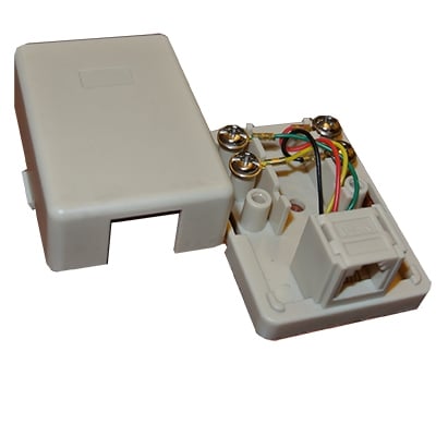Phone Junction Box RJ11, 6P4C, (40x55 mm)