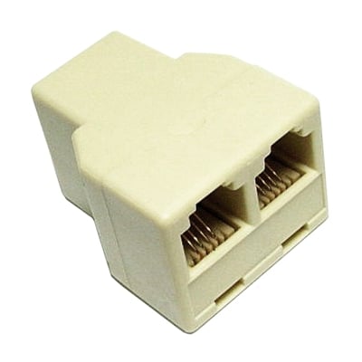 Adapter RJ11 6P4C female, 2x RJ11 6P4C female