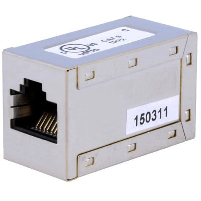 Adapter RJ45 8P8C female, RJ45 8P8C female, CAT-6, shielded
