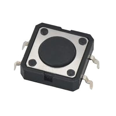 Push Button Switch PCB 12x12 mm, H:4.3 mm, 4P (ON)-OFF, 50mA/12VDC