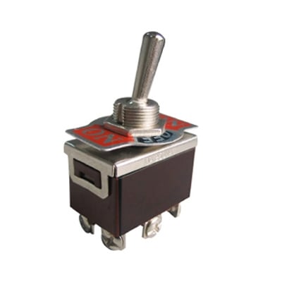 Toggle Switch M12, 6P, 2x ON-OFF-ON, 15A/250VAC