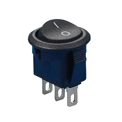 Rocker Switch OD:15 mm, 3P ON-ON, 3A/250VAC