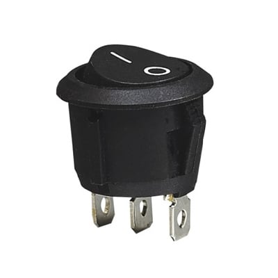 Rocker Switch OD:20 mm, 3P ON-ON, 6A/250VAC