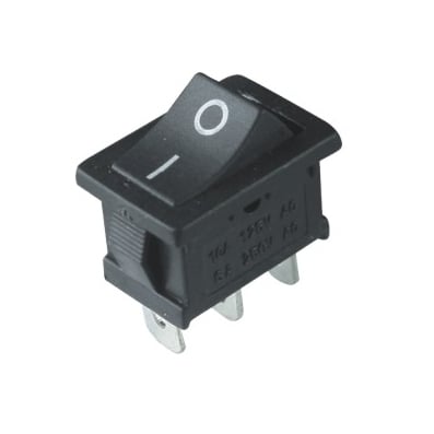 Rocker Switch 19x13 mm, 3P ON-ON, 6A/250VAC