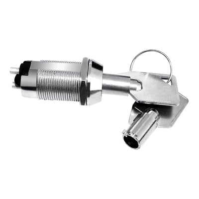 Key Switch M19, 2P ON-OFF, tubular key