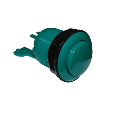 Arcade Game Button Switch M28, OD:33 mm, (ON)-ON, 6A/250VAC, GREEN