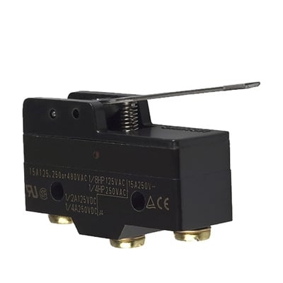 Limit Switch (ON)-ON, 15A/250VAC, lever 123 mm