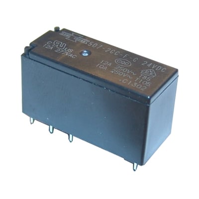 Relay 507-2CC-F-C, 24VDC, 12A/277VAC, DPDT