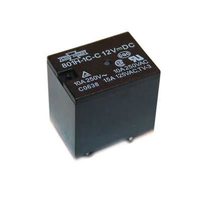 Relay 801H-1C-C, 12VDC, 10A/250VAC, 10A/30VDC, SPDT