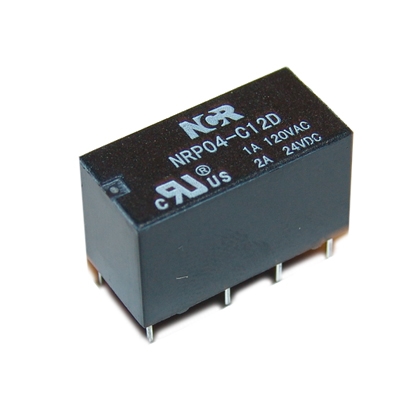 Relay NRP04, 12VDC, 1A/120VAC, 1A/30VDC, DPDT