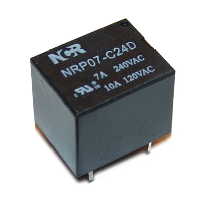 Relay NRP07, 24VDC, 7A/250VAC, 10A/28VDC, SPDT