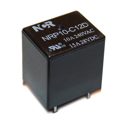 Relay NRP10, 12VDC, 10A/240VAC, 15A/28VDC, SPDT