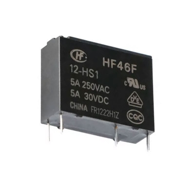 Relay HF46F/12-HS1, 12VDC, 5A/250VAC, SPST