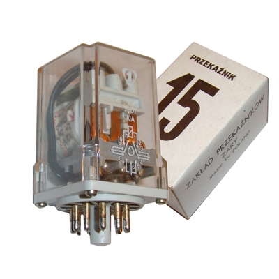 Relay R15 , 3PDT, 12VDC, 10A/250VAC, 10A/24VDC, Poland