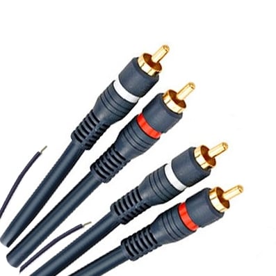 Cable 2x RCA male, 2x RCA male (2xOD:6 mm+OD:2 mm) CCS, 3 m