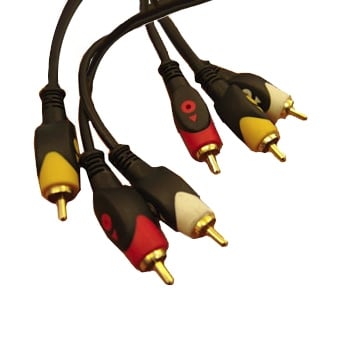 Cable 3x RCA male, 3x RCA male (OD:6 mm+2xOD:4 mm) CCS, 3 m