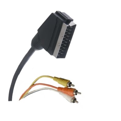 Cable SCART male, 3x RCA male (OD:6 mm) CCS, 1.5 m