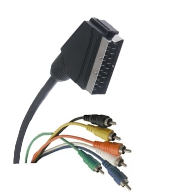 Cable SCART male, 6x RCA male (OD:9 mm) CCS, 1.5 m