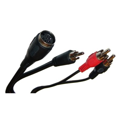 Cable DIN 6P female, 3x RCA male, 1.5 m