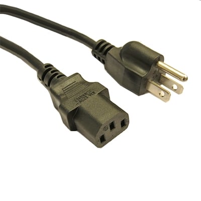 AC Power Cord, NEMA 5-15, 3P male, (C13) female, 1.8 m