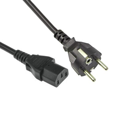 AC Power Cord, SCHUKO, 3P female (C13), 1.8 m
